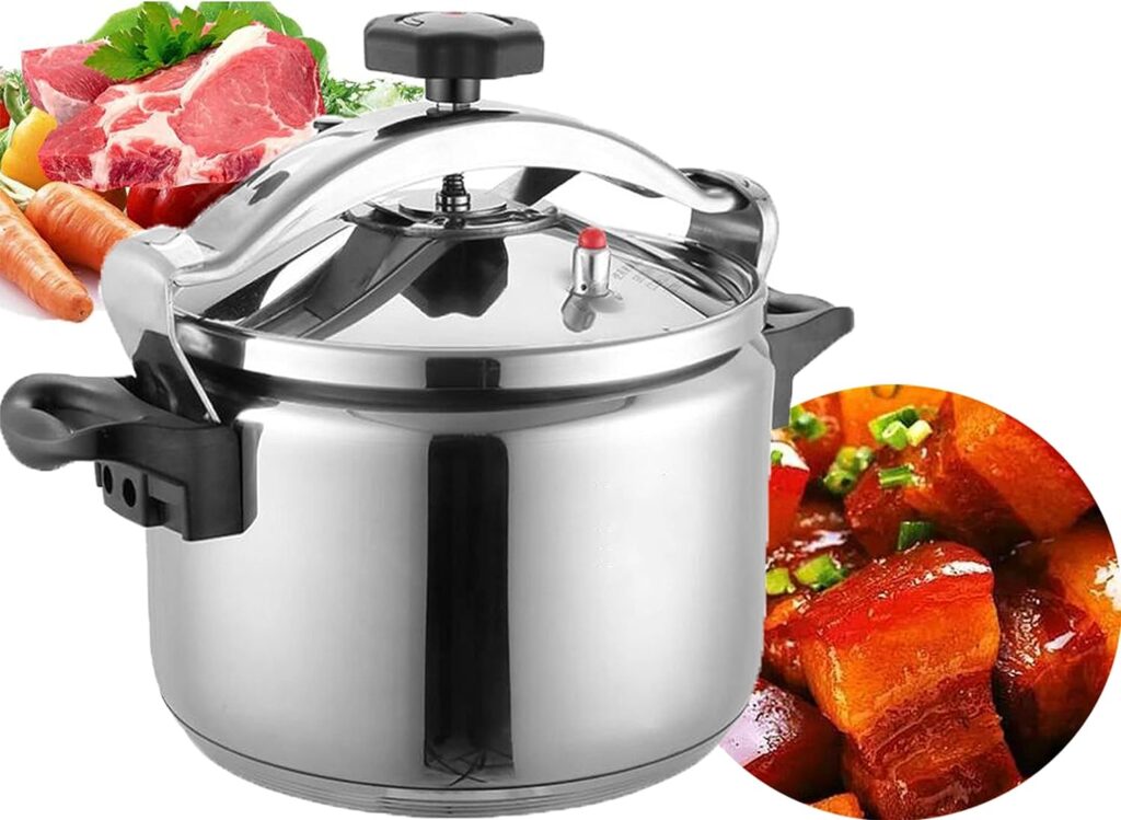 large capacity stainless steel pressure cookers commercial pressure cooker 11litre Stove Top Induction Compatible Easy-Lock Lid suitable for large hotels and restaurants kitchen pressure canners