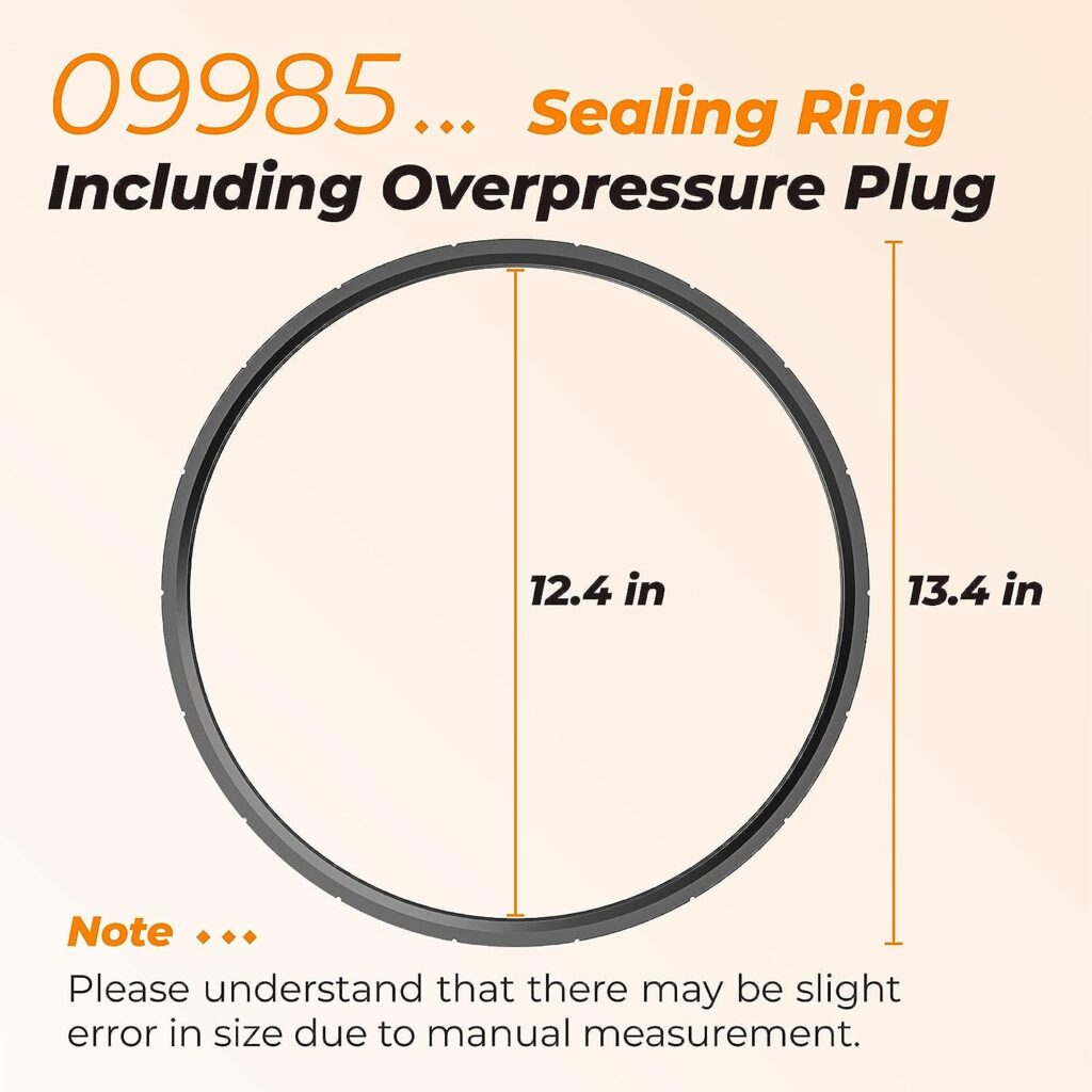 2 Pack 09985 Pressure Canner Sealing Ring  Overpressure Plug Gasket for Presto 01751 01781 01784 01745 01755 01782 Pressure Cooker (16 Quart/18 Quart/23 Quart)