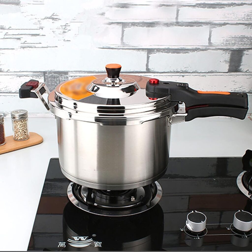 4L Stainless Steel Pressure Cooker Suitable For All Hob Types Hassle-free Pressure Canners Stew Pot Kitchen Home Uses Durable Appliance (4L)