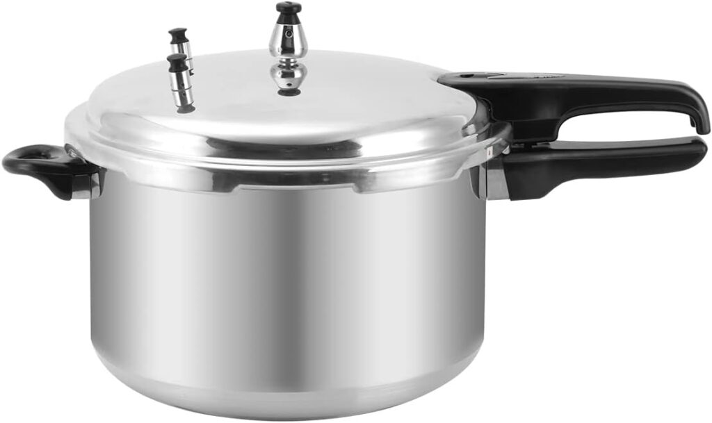 BreeRainz 12 Quart Pressure Cooker, Aluminum Pressure Canner w/Cooking Rack for Steaming,Canning and Stewing, Silver