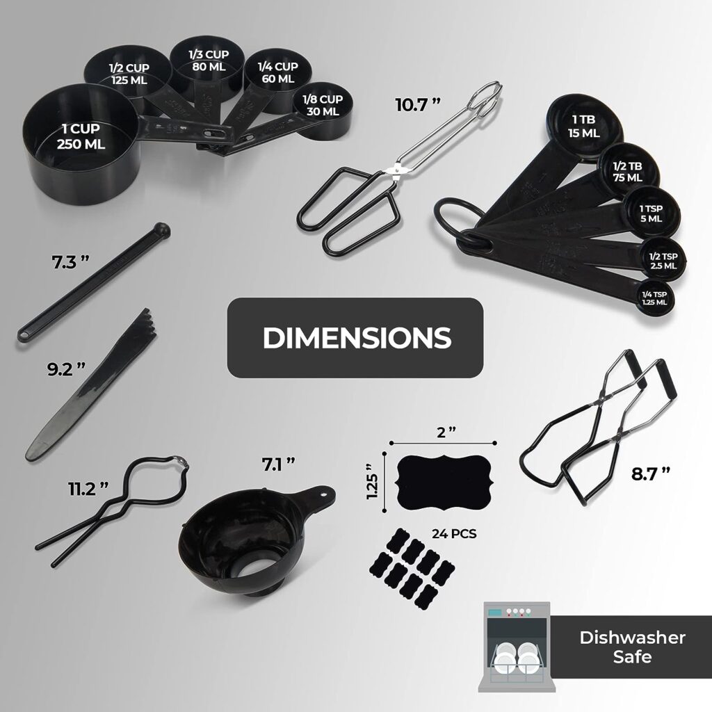 Canning Supplies Starter Kit - Canning Kit; Canning tools, Canning Equipment - Canning Set: Canning Tongs, Jar Lifter, labels and more Canning Accessories for your canning pot –ideal pickling kit