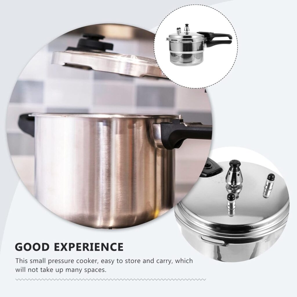 Happyyami Steamer Rack Aluminum Pressure Cooker Small Cooking Pot Gas Steamer Electric Ceramic Stove Safety High Pressure Pot Induction Cookware Pots and Pans Pressure Canner