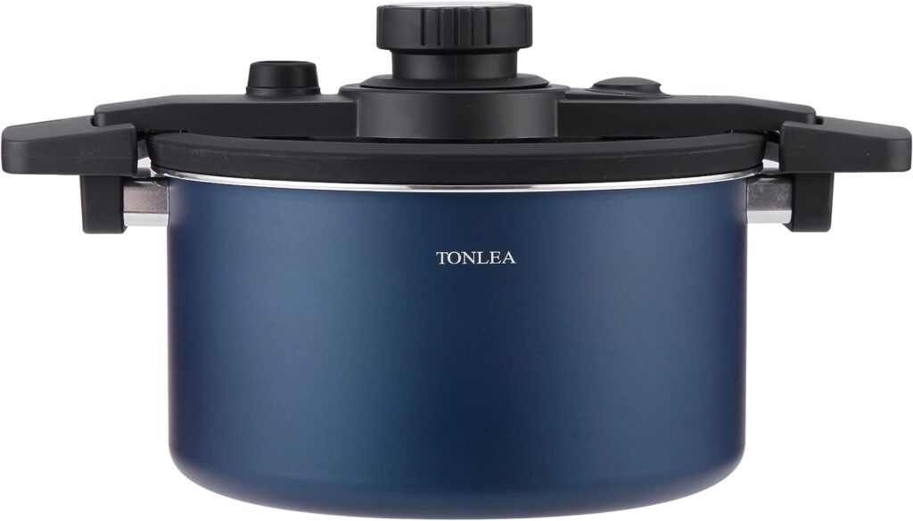 TONLEA 6 Quart Aluminum Pressure Cooker, Pressure Canner with One-hand Operating Glass Lid, 2-3 KPa Pressure Cooker Safer for Canning, Pressure Cookder Easy to Clean(Blue, MPC-A-Blu)