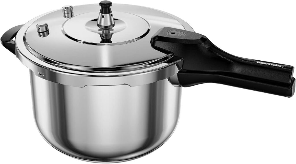 WantJoin Pressure Cooker, 8 Quart Stainless Steel Pressure Canner, Induction Compatible Cookware with Spring Valve Safeguard Devices,Compatible with Gas  Induction Cooker